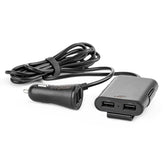 USB-autolaturi etu- ja takaliitännällä sekä neljällä USB-ulostulolla