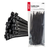 Mustat nippusiteet 3,6 x 300 mm