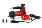 12 V auton kompressori ilmaletkulla ja painemittarilla