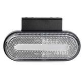 Soikea valkoinen LED-äärivalosarja edestä