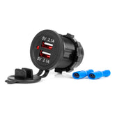 Vedenpitävä USB-autolaturi kahdella USB-portilla 12–24 V järjestelmiin