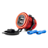 Vedenpitävä 12–24 V USB-laturi kahdella portilla
