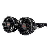 12V auton tuuletin niskatukeen kahdella potkurilla