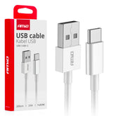 USB-A til USB-C kabel på 200 cm
