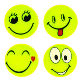 Fluorescerende smiley-klistermærker med reflekterende overflade