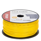 Keltainen CCA-asennuskaapeli 50 metrin kelassa