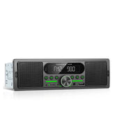 1 DIN autoradio sisäänrakennetulla kaiuttimella, Bluetoothilla, FM/AM-radiolla ja MP3-soittimella