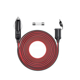 4 metrin tupakansytyttimen jatkojohto 12V/24V – auton virtakaapeli 15A sulakkeella