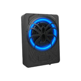 10" aktiivinen slim-subwoofer RGB LED -valaistuksella ja Bluetooth-sovelluksella – 1200 W huipputeho
