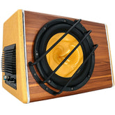Subwoofer til bil 200W RMS – bagagerum bas 3800W med træfinish og stor højttalerenhed