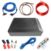 600W aktiivinen autosubwoofer 12V – kompakti bassokaiutin audiokaapelilla