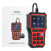 OBD2-vikakoodinlukija YM529 – diagnostiikkatesteri Bluetoothilla ja värinäytöllä