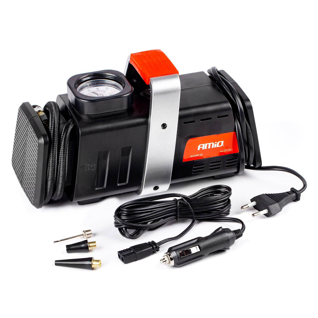 12 V/230 V autokompressori painemittarilla