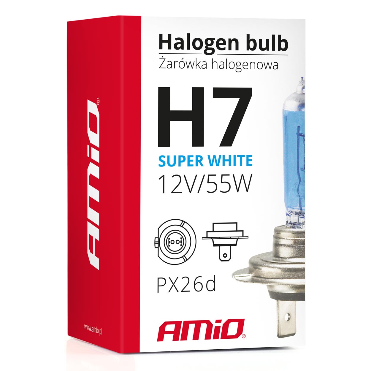 H7 Super White -halogeenipolttimo pakkauksessa