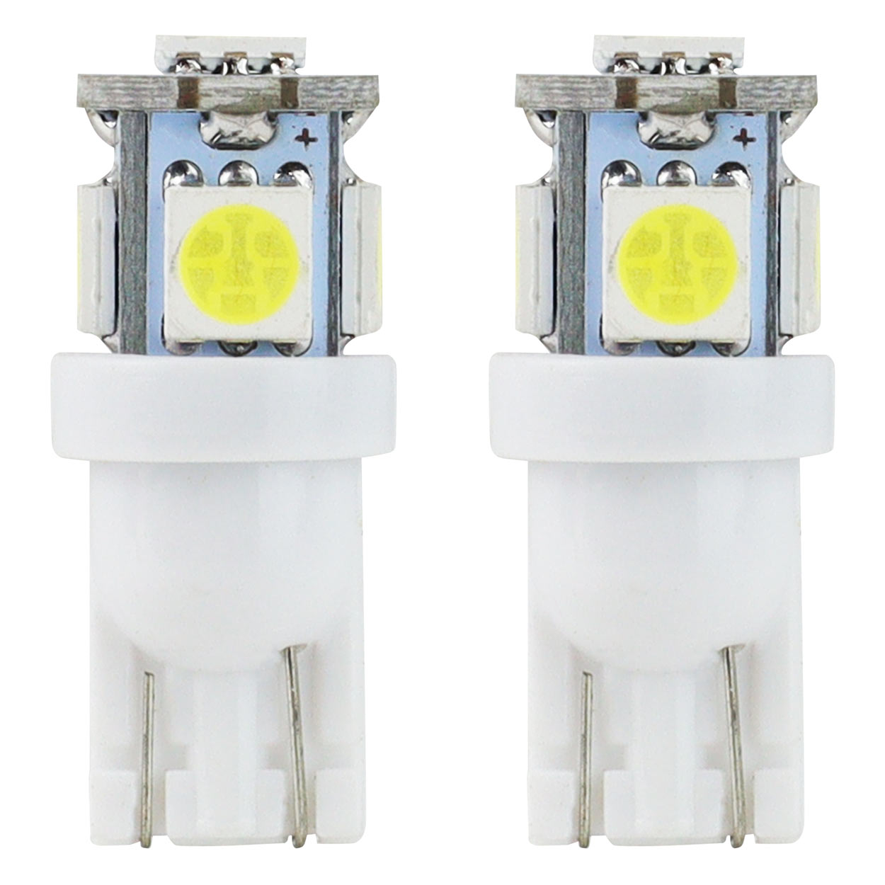 T10 W5W LED-polttimo, jossa on 5 x SMD 5050 -diodia