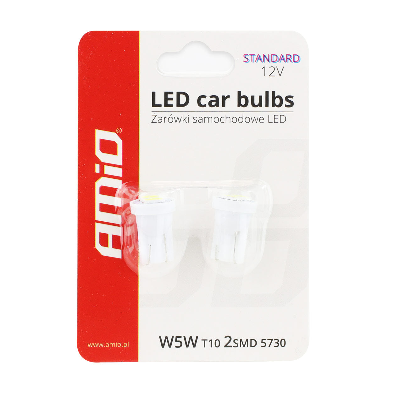 LED-polttimo T10 W5W kahdella SMD 5730 -diodilla