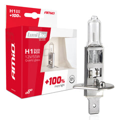 H1-halogeenilamput LumiTec Silver +100% DUO