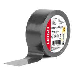 Musta teippi 25 mm x 9 m, pakkaus sisältää 9 kpl