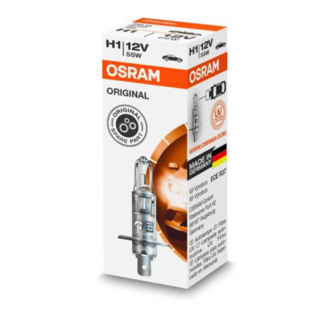Osram H1 -halogeenipolttimo 12 V 55 W P14,5s-kannalla