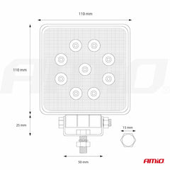 Arbejdslampe AWL07 med 9 LED