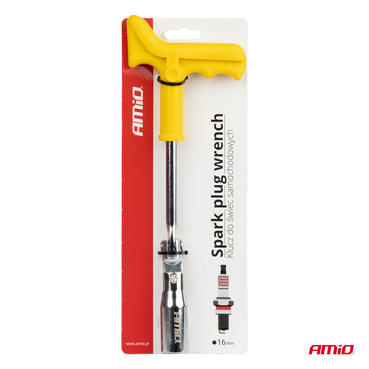 Sytytystulppa-avain kaksoisnivelellä ja pitävällä kahvalla