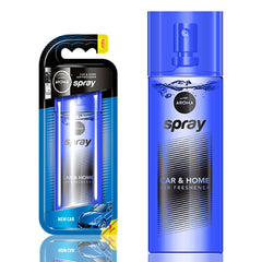 Aroma Car Spray New Car -ilmanraikastin lasipullossa sumutinpäällä
