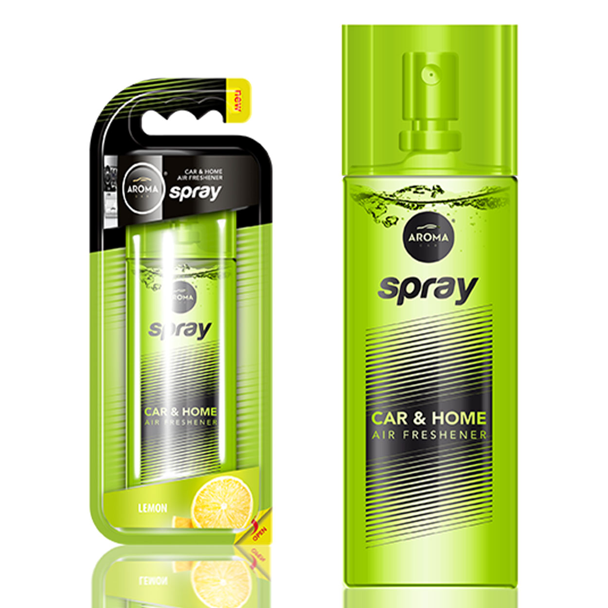 Aroma Car auton tuoksusuihke sitruunantuoksulla, 50 ml lasipullossa
