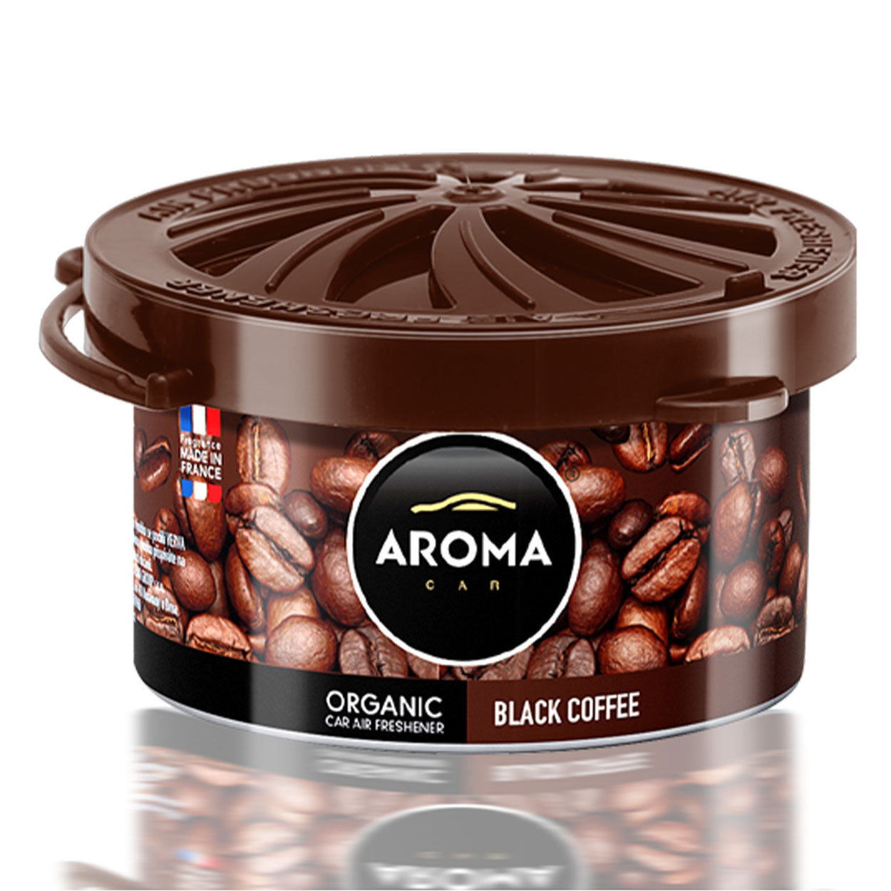 Aroma Organic Black Coffee -autotuoksu alumiinirasiassa