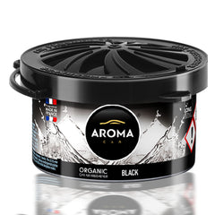 Aroma Organic Black -autotuoksu alumiinirasiassa