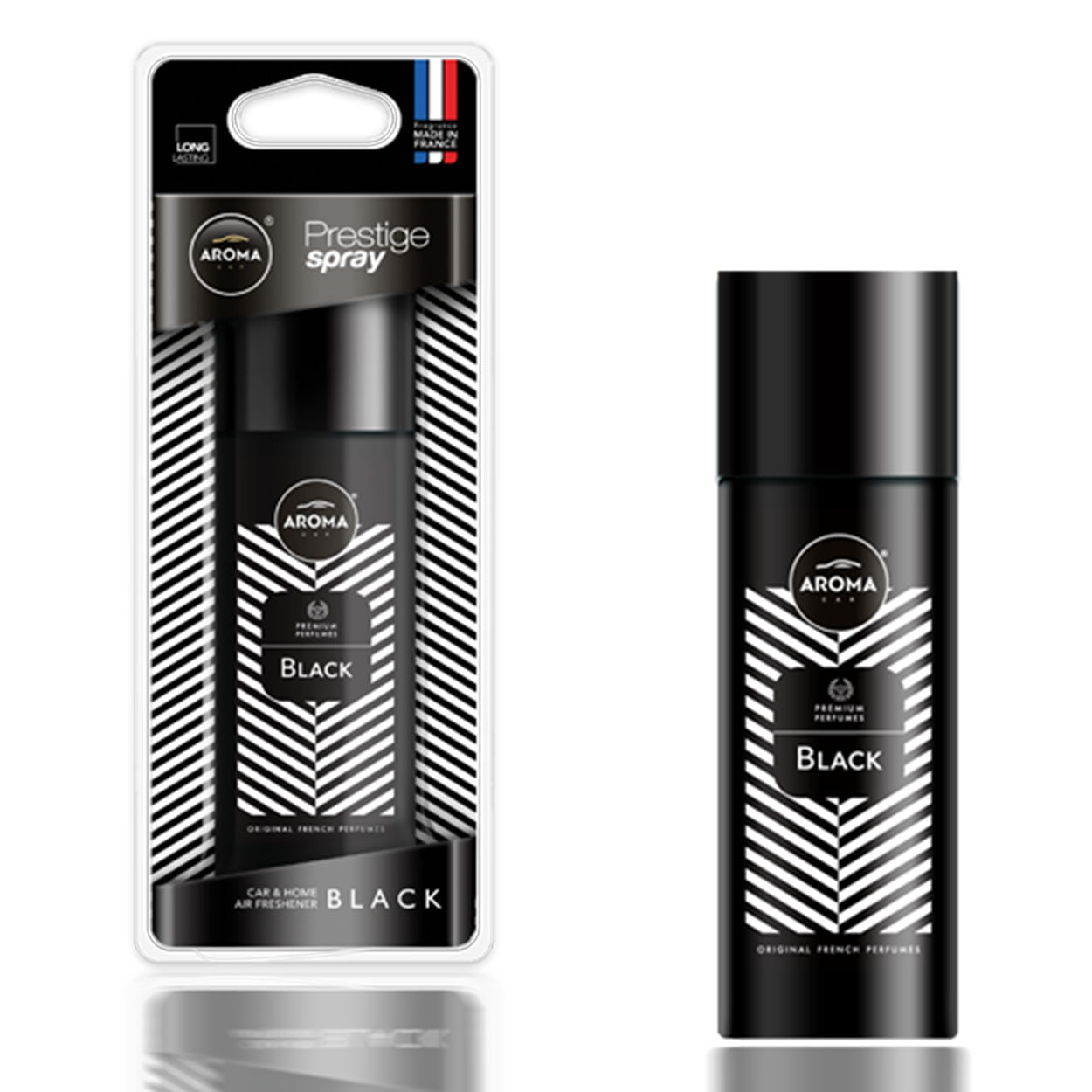 Aroma Prestige Spray Black -autospraytuoksu 50 ml suihkepullossa