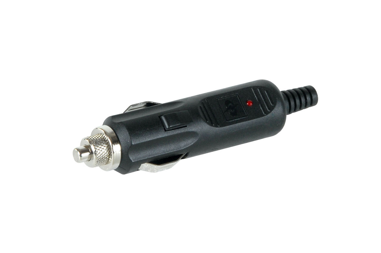 EURO-savukkeensytytinpistoke 12/24 V LED-valolla ja sulakkeella