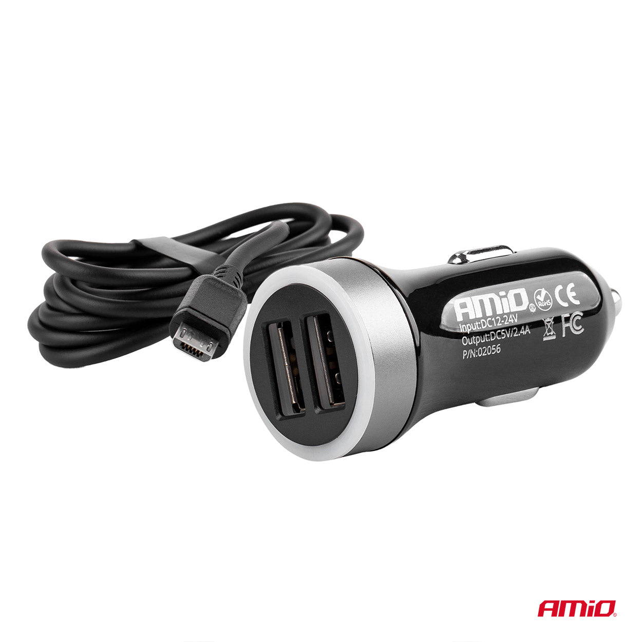 USB-autolaturi 12/24 V sisääntulolla