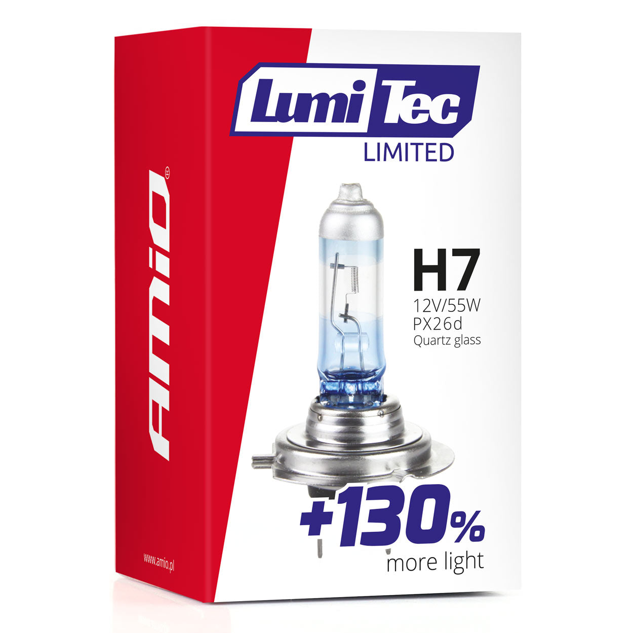 H7-halogeenipolttimo LumiTec Limited 4300K valolla