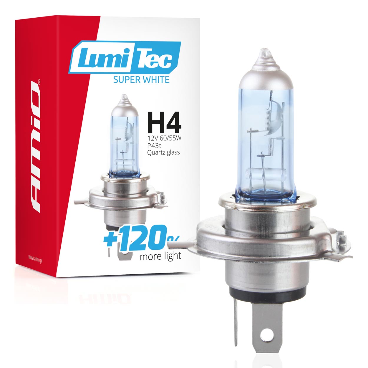 LumiTec Super White H4 -halogeenipolttimo