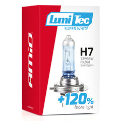 LumiTec H7 -halogeenipolttimo pakkauksessa