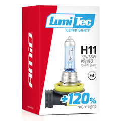 LumiTec Super White -halogeenipolttimo H11-kannalla