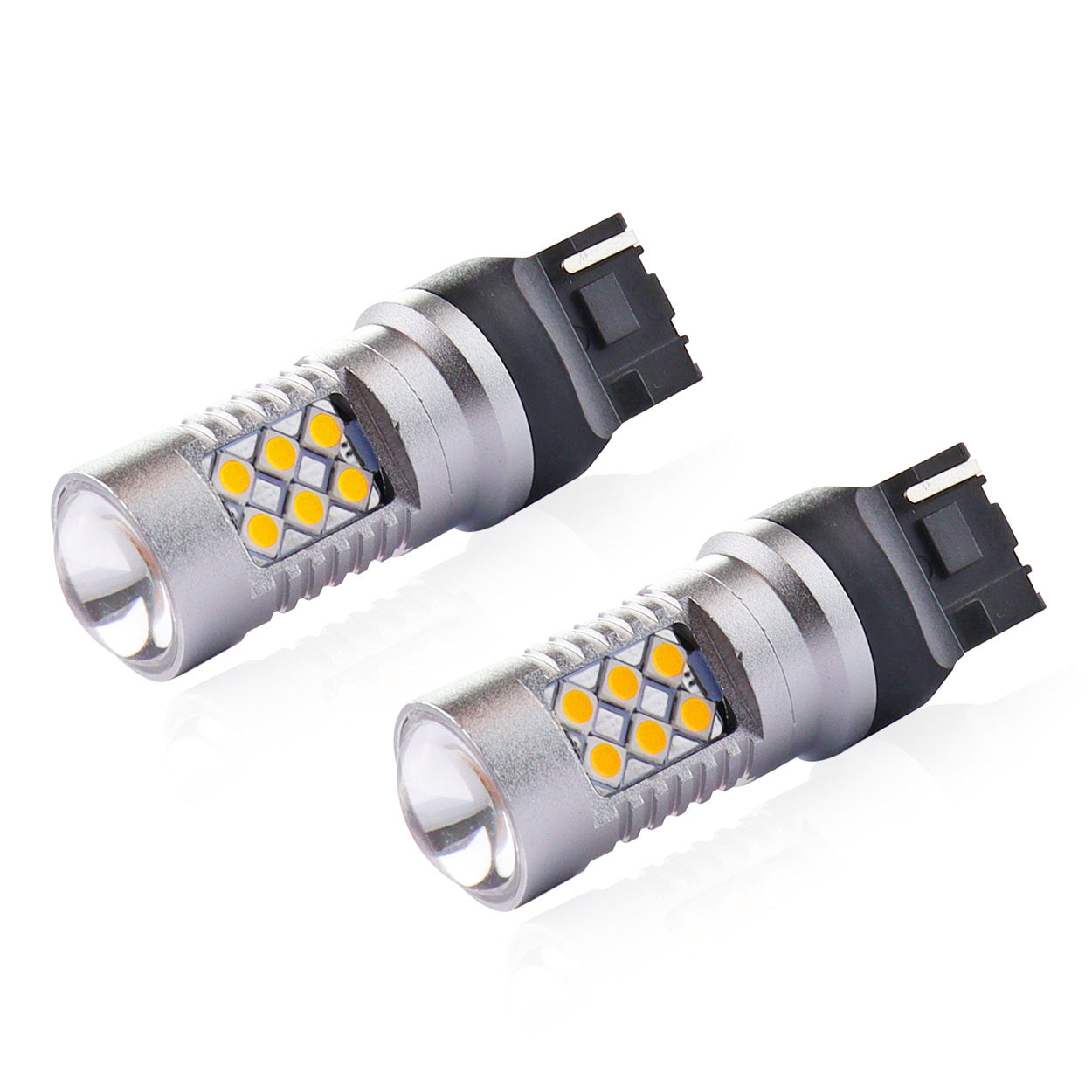 LED-pære T20 7440 WY21W med kompakte mål