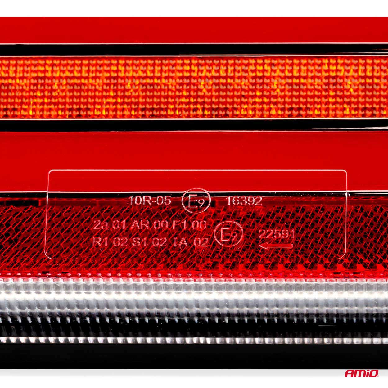 Bageste LED-kombinationslygte med dynamisk blinklys