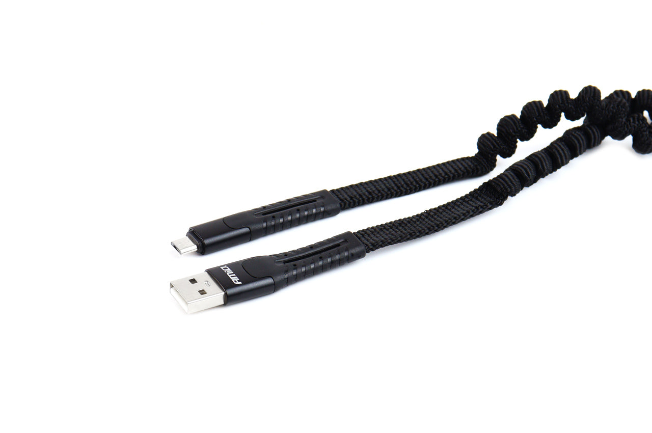 Kierrekaapeli USB- ja micro-USB-liittimillä