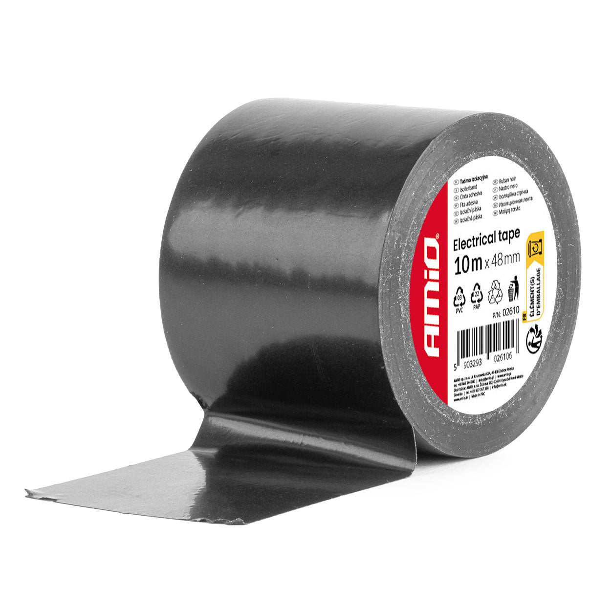 Sort isoleringstape 48 mm x 10 m