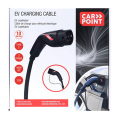 Carpoint latauskaapeli sähköautoille Type 2–2, 32 A, 3-vaiheinen, 10 metriä 
