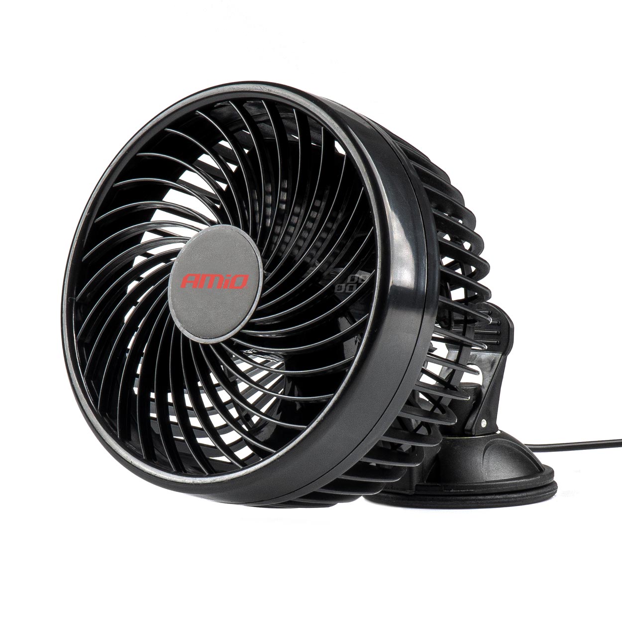 Sort 6 tommer bilventilator med sugekop