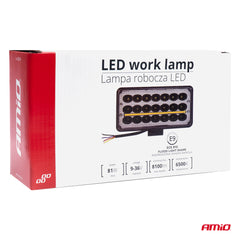 AWL43 LED-arbejdslampe med angivne mål