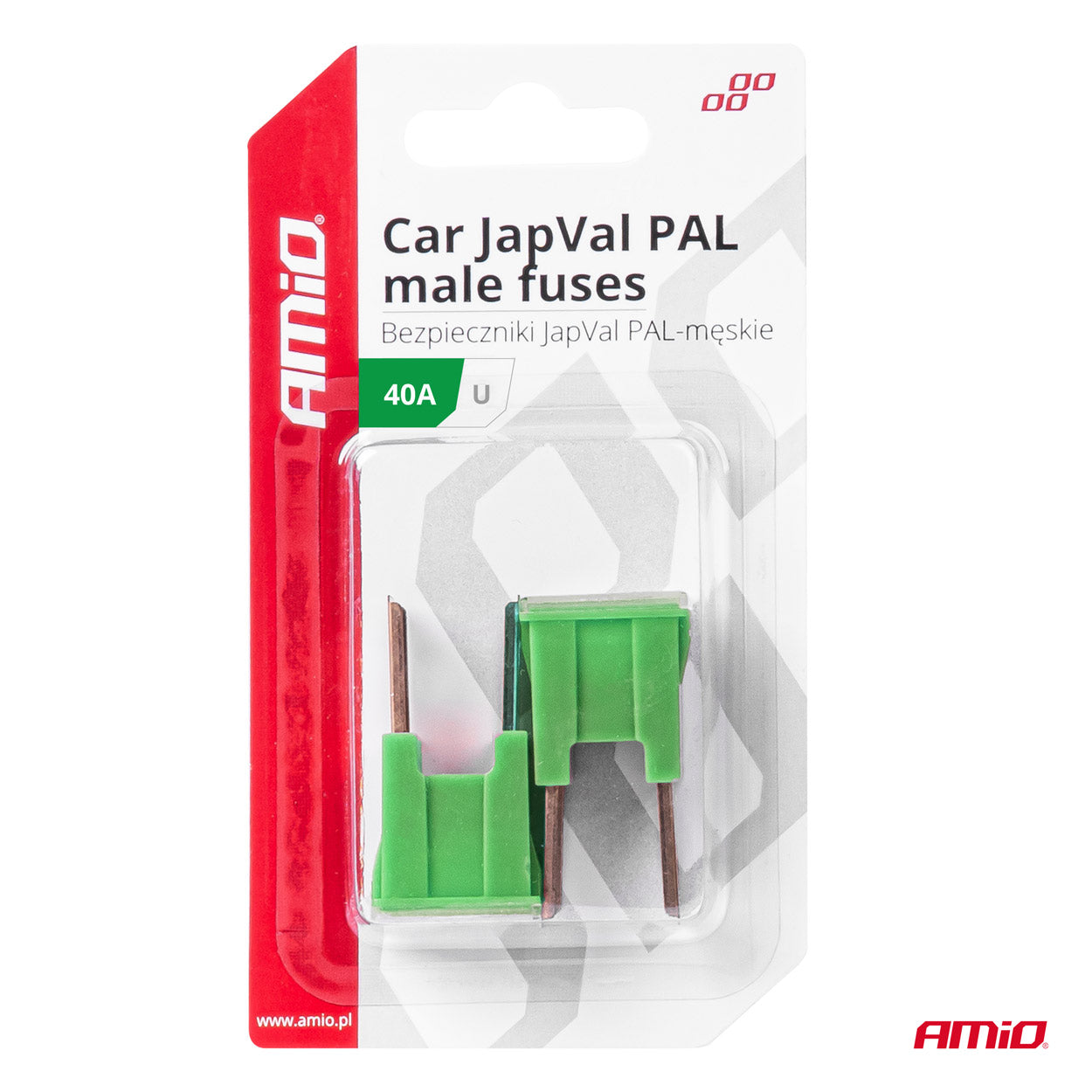 Pakke med 2 JAPVAL PAL U-sikringer 40 A