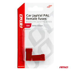 JAPVAL PAL female minisikringer 50 A i blisterpakning