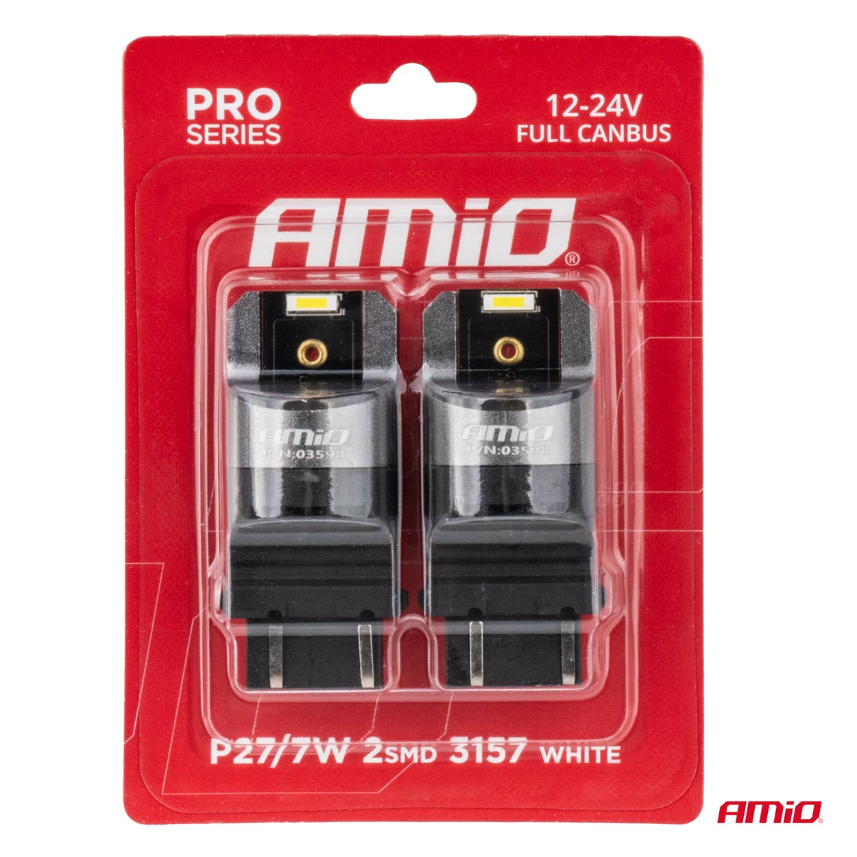 To LED-pærer P27/7W med 2x3157 SMD