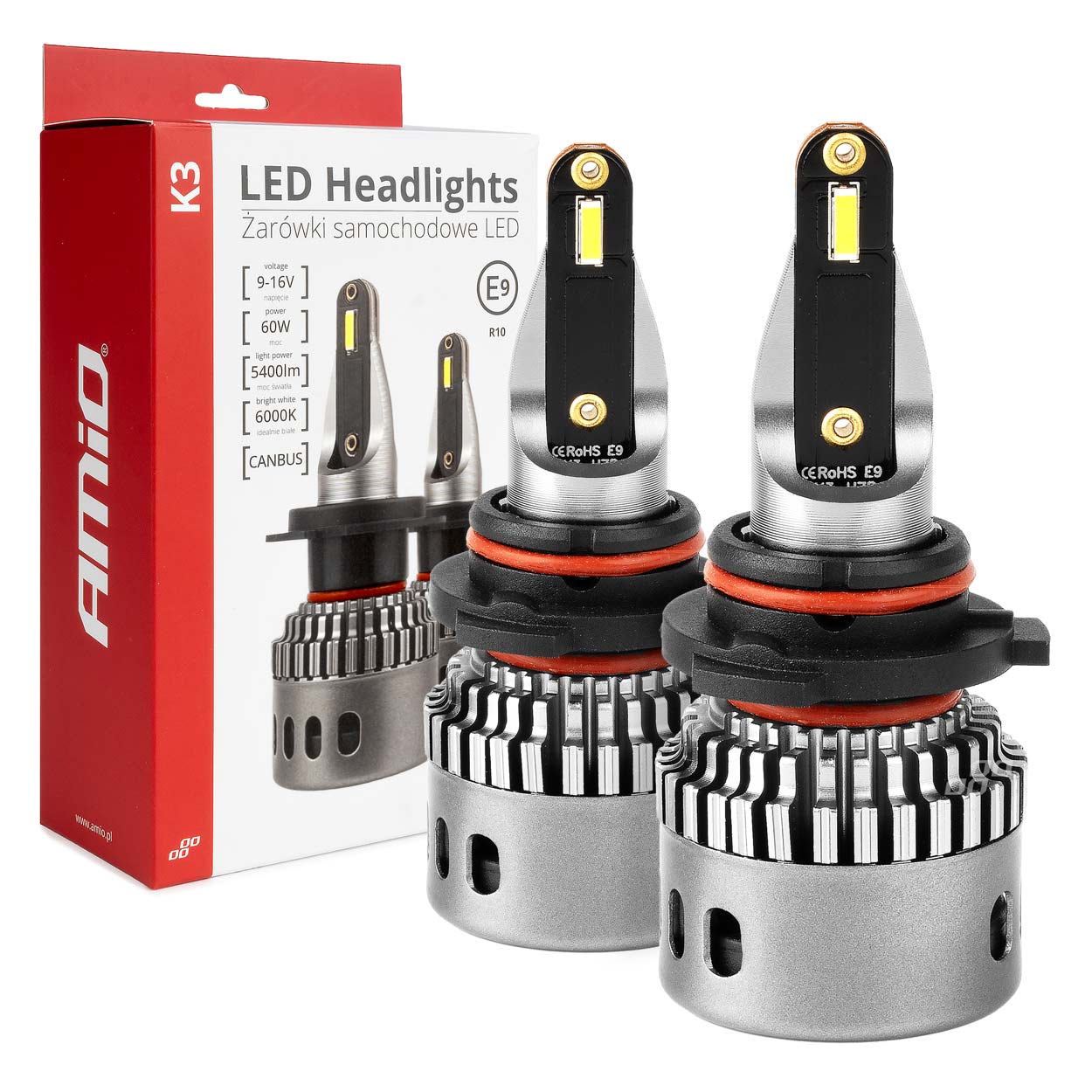 LED-pærer HB4 9006 med 6000K hvidt lys