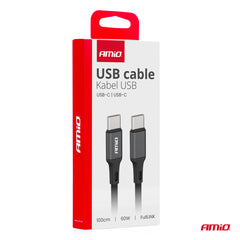 USB-C–USB-C-kaapeli 60W 100 cm FullLINK