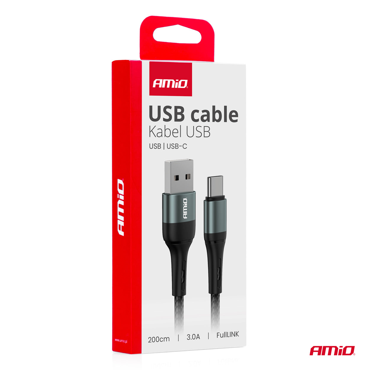 FullLINK USB-A–USB-C-kaapeli lataukseen ja tiedonsiirtoon
