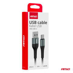FullLINK USB-A–USB-C-kaapeli lataukseen ja tiedonsiirtoon